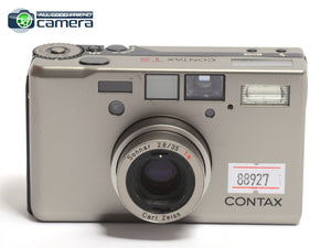 Contax T3 Film P&S Camera Titanium Silver Double Teeth *EX*