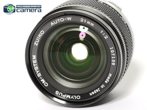 Olympus Zuiko Auto-W 21mm F/2 Lens OM-System *MINT*