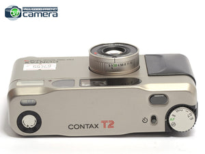 Contax T2 Film P&S Camera Titanium Silver w/Sonnar 38mm T* Lens *EX*
