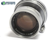 Load image into Gallery viewer, Leica Summicron 50mm F/2 Collapsible Lens L39/LTM Screw Mount *MINT-*