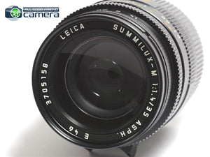 Leica Summilux-M 35mm F/1.4 ASPH. Pre-FLE E46 Lens Black 11874 *EX+*