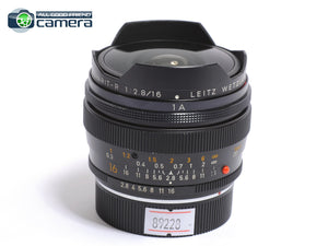 Leica Leitz Fisheye-Elmarit-R 16mm F/2.8 Lens 3CAM