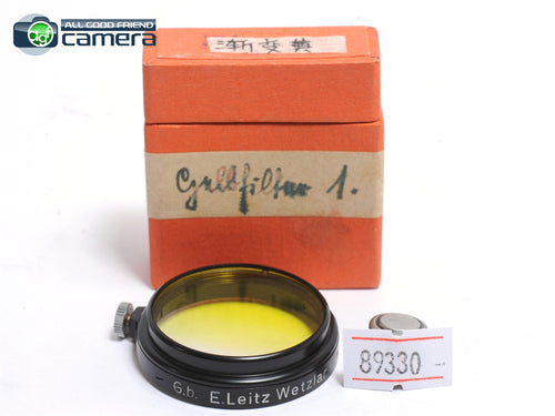 Leica Leitz A36 Oben G.b Graduated Yellow Slip-on Filter Black *MINT- in Box*