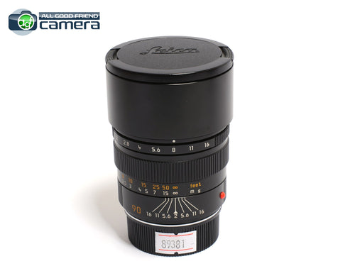 Leica Summicron-M 90mm F/2 E55 Lens Late Pre-ASPH. Black *EX+*