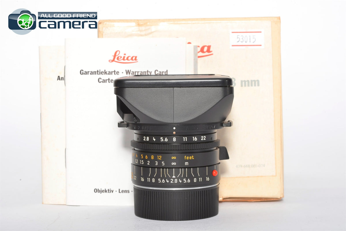 Leica Elmarit-M 28mm F/2.8 E46 Lens Ver.4 Pre-ASPH. Black 11809