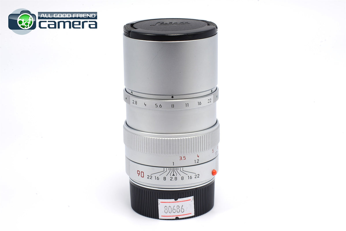 Leica Elmarit-M 90mm F/2.8 E46 Lens Ver.2 Silver/Chrome *EX+*