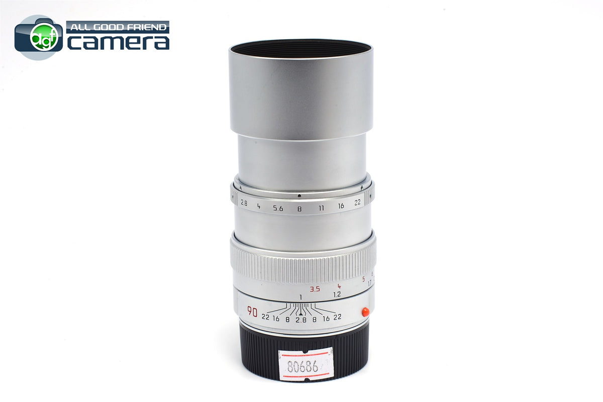 Leica Elmarit-M 90mm F/2.8 E46 Lens Ver.2 Silver/Chrome *EX+*