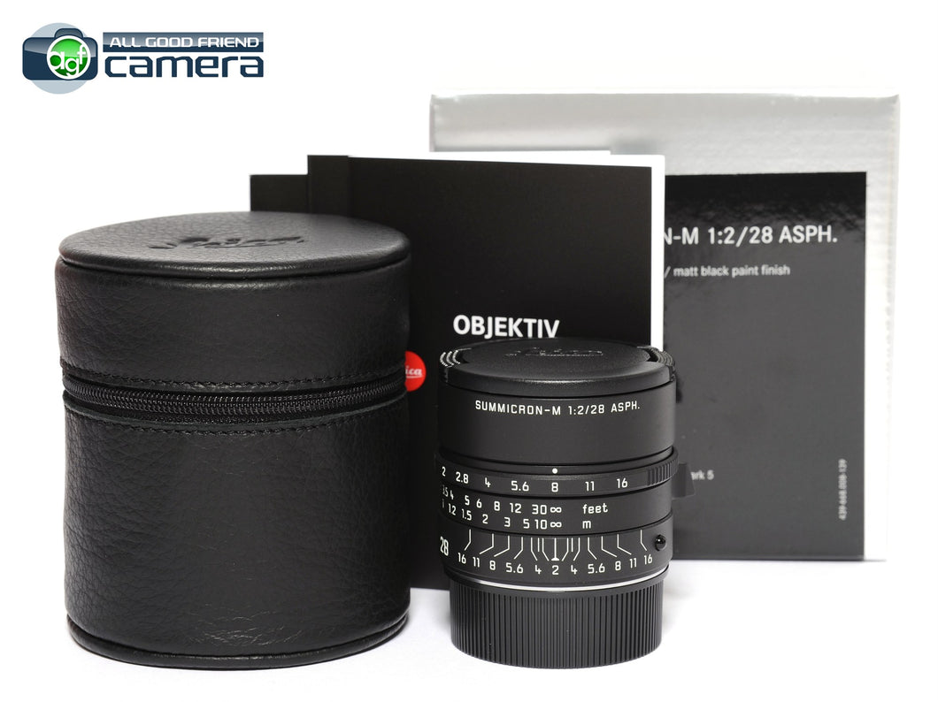 Leica Summicron-M 28mm F/2 ASPH. Lens Matte Black Paint 11725 *BRAND NEW*