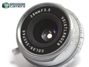 Voigtlander Colar-Skopar 28mm F/3.5 Lens w/Leica L39 to M Adapter *MINT*