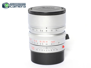 Leica Summilux-M 50mm F/1.4 ASPH. Lens Silver Anodized 11892 *MINT- in Box*