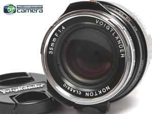 Voigtlander Nokton Classic 35mm F/1.4 VM Lens Leica M Mount *EX*