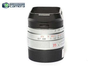 Leica Summicron-M 35mm F/2 ASPH. E39 Lens 6Bit Silver 11882 *EX+*