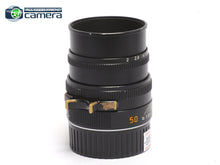 Load image into Gallery viewer, Leica Summicron-M 50mm F/2 Lens Black 11826
