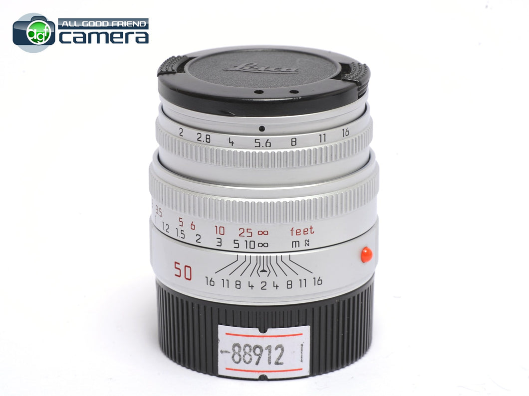 Leica Summicron-M 50mm F/2 Lens Silver 11816 *MINT-*
