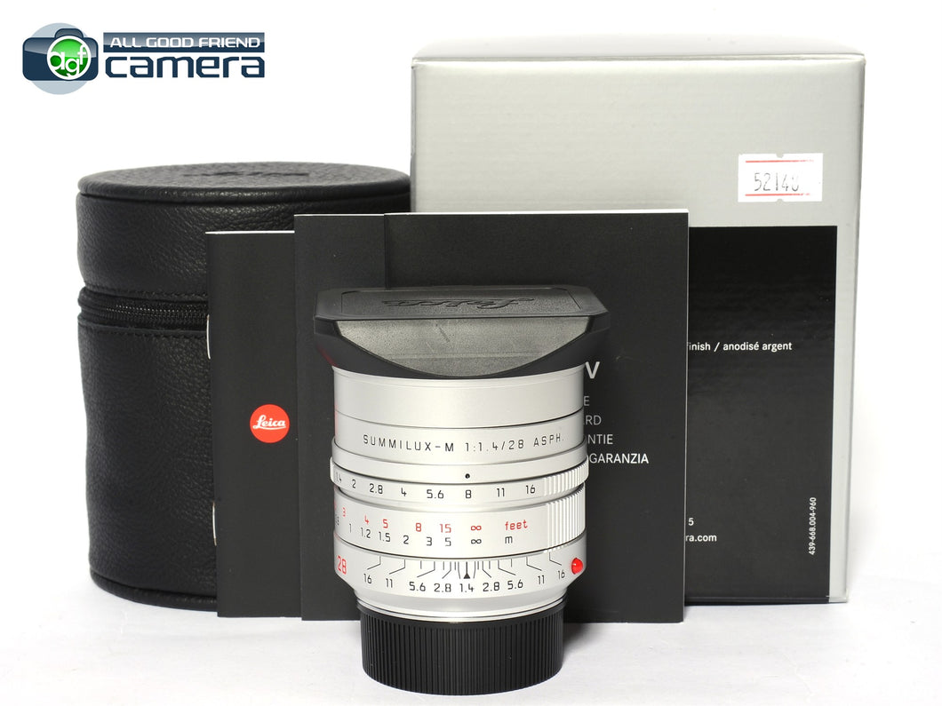 Leica Summilux-M 28mm F/1.4 ASPH. Lens Silver Limited Editoin 11911 *MINT- in Box*