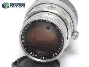 Leica Summicron M 50mm F/2 Lens Rigid Ver.2 Silver/Chrome