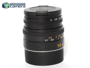 Leica Summicron-M 50mm F/2 Lens Black 11826 *EX+ in Box*