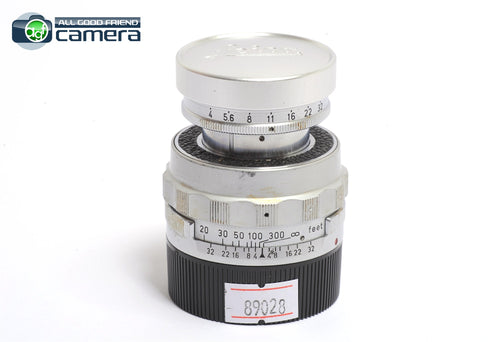 Leica Ernst Leitz Wetzlar Elmar 90mm 9cm F/4 Collapsible Lens