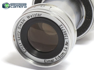 Leica Ernst Leitz Wetzlar Elmar 90mm 9cm F/4 Collapsible Lens