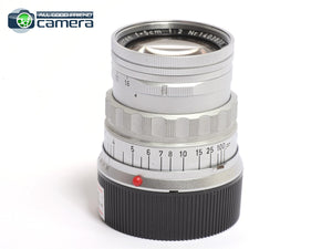 Leica Leitz Summicron M 5cm 50mm F/2 E39 Lens Silver Rigid Early Ver.