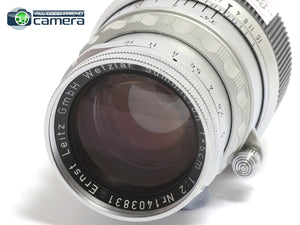Leica Leitz Summicron M 5cm 50mm F/2 E39 Lens Silver Rigid Early Ver.