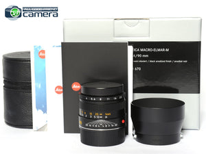 Leica Macro-Elmar-M 90mm F/4 Lens Black New Version 11670 *BRAND NEW*