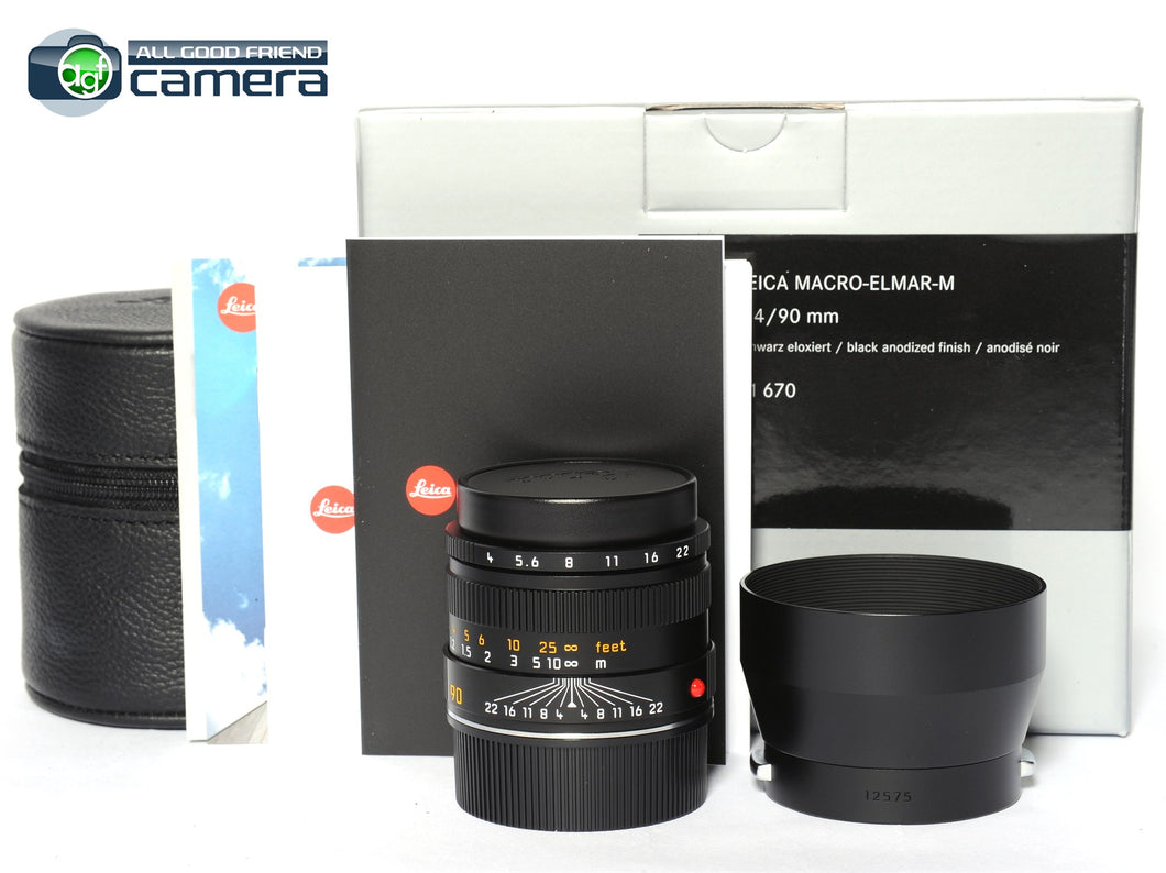 Leica Macro-Elmar-M 90mm F/4 Lens Black New Version 11670 *BRAND NEW*
