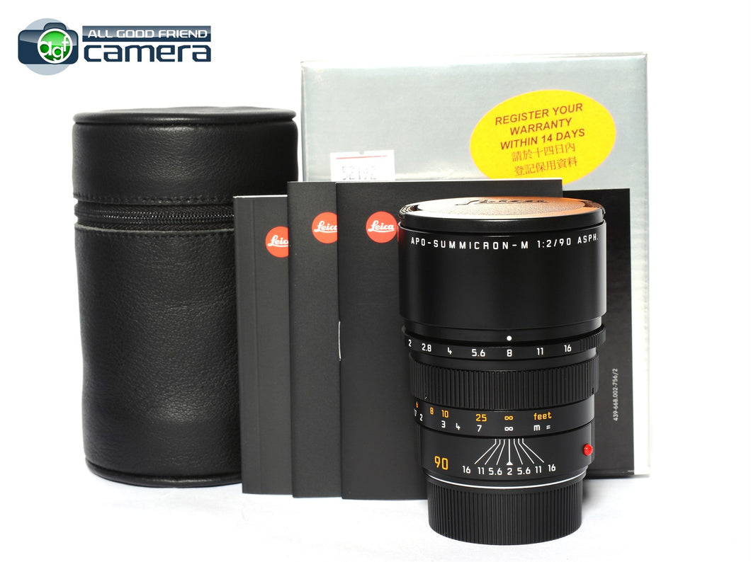 Leica APO-Summicron-M 90mm F/2 ASPH. Lens Black 6Bit 11884 *MINT in Box*