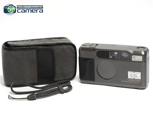 Contax T2 Film P&S Camera Titanium Black w/Sonnar 38mm Lens *EX*