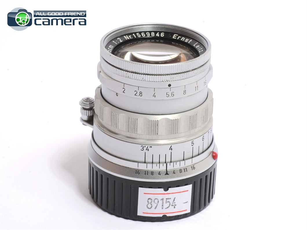Leica Summicron M 50mm F/2 Rigid Ver.1 Lens Silver/Chrome