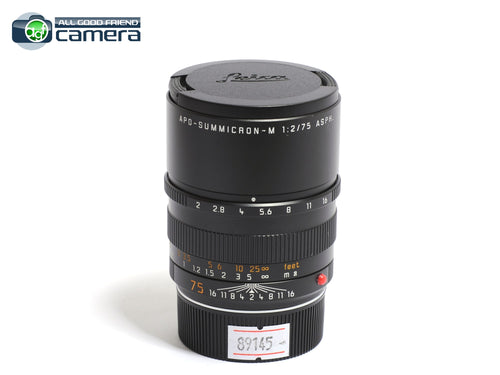 Leica APO-Summicron-M 75mm F/2 ASPH. Lens Black 11637 *EX+*