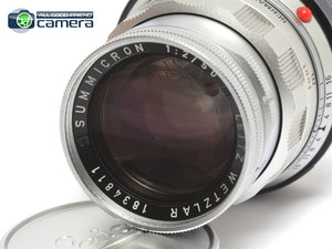 Leica Summicron M 50mm F/2 Rigid Ver.2 Lens Silver/Chrome *EX+*