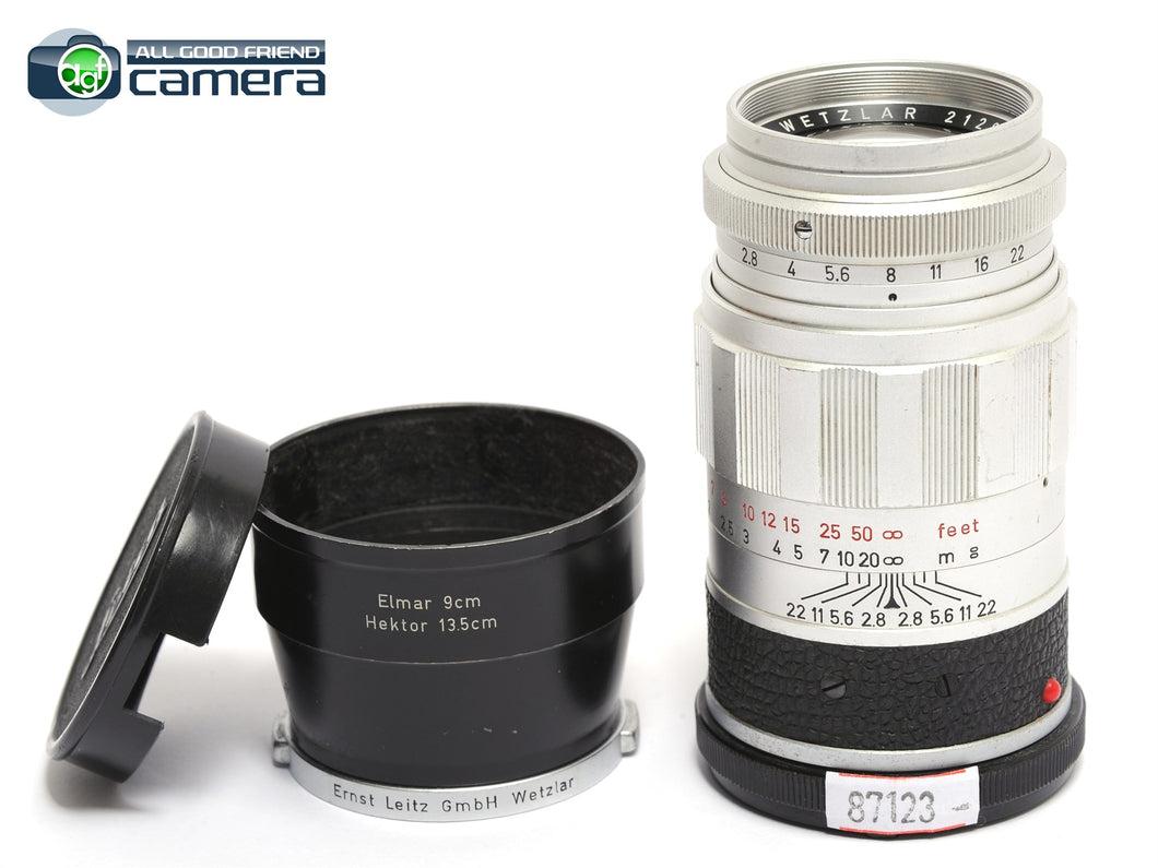 Leica Leitz Elmarit 90mm F/2.8 Lens Silver 1st Version