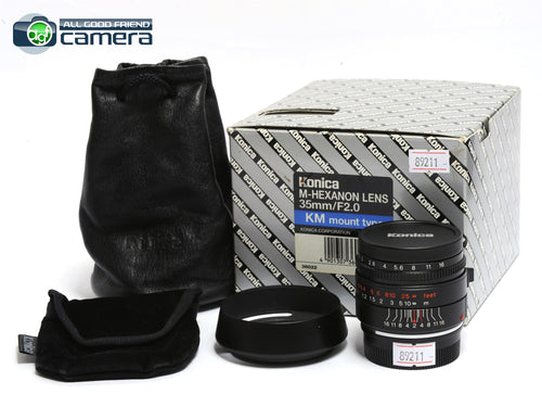 Konica M-Hexanon 35mm F/2 Lens Leica M Mount *MINT- in Box*