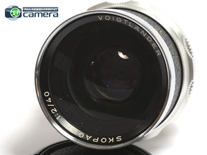 Voigtlander Skopagon 40mm F/2 Lens DKL Mount *MINT-*