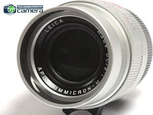 Leica APO-Summicron-M 50mm F/2 ASPH. Lens Silver 11142 *EX in Box*
