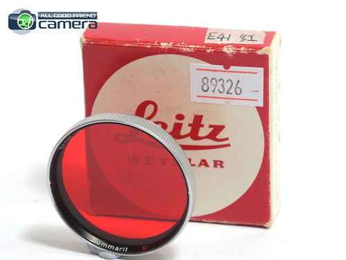 Leica Leitz E41 R Red Filter for Summarit 50/1.4 Steel Rim 35/1.4 *NEW*