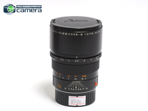 Leica APO-Summicron-M 90mm F/2 ASPH. Lens Black 11884 *EX*