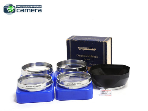 Voigtlander 54mm 310/540 Lens Hood + AR (A,B,C,D) Close Focus Filters *MINT*