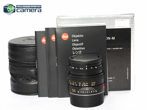 Leica Summicron-M 50mm F/2 Lens 6Bit Black 11826