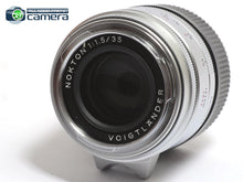 Load image into Gallery viewer, Voigtlander Nokton 35mm F/1.5 VM Lens Silver Ver.2 Leica M Mount *EX+*