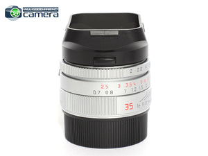 Leica Summicron-M 35mm F/2 ASPH. E39 Lens 6Bit Silver 11882 *MINT in Box*