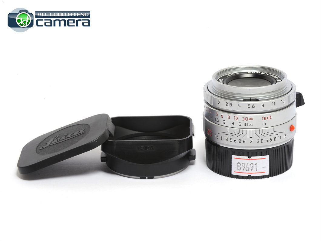 Leica Summicron-M 35mm F/2 ASPH. Ver.1 Lens Silver 11882 *MINT-*