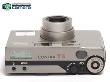 Load image into Gallery viewer, Contax T3 P&amp;S Camera Titanium Silver w/Sonnar 35mm T* Lens *MINT-*