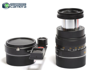 Leica Macro-Elmar-M 90mm F/4 Lens Set Black 6Bit 11629 *MINT in Box*
