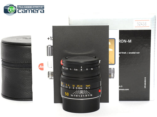 Leica Summicron-M 50mm F/2 Lens 6Bit Black 11826 Year 2024 Production *Unused*