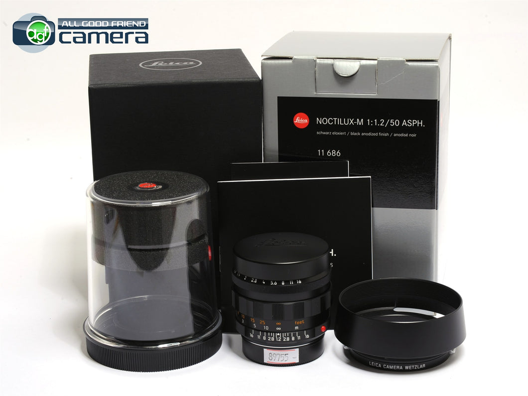 Leica Noctilux-M 50mm F/1.2 ASPH. Lens Black 11686 *EX+ in Box*