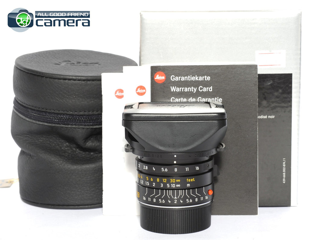 Leica Summicron-M 28mm F/2 ASPH. Lens Black Custom 6Bit 11604 *MINT in Box*