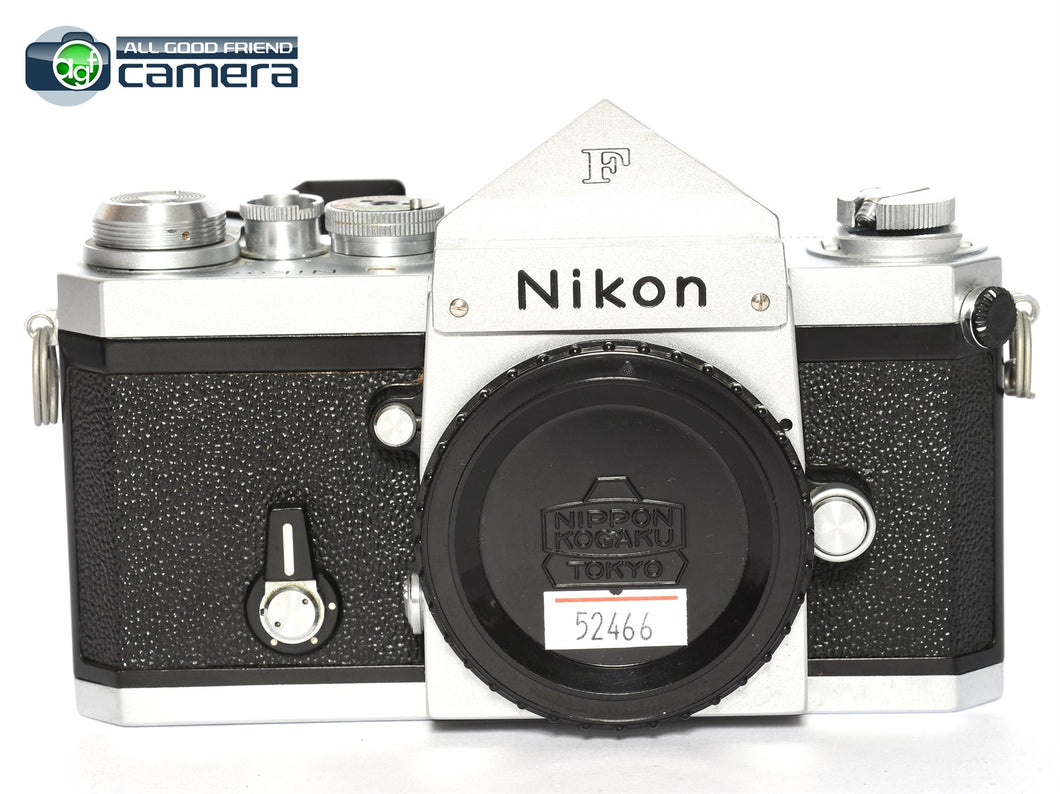 Nikon F Eye Level FIlm SLR Camera Body Silver