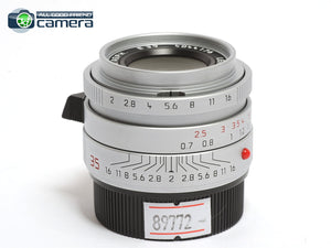 Leica Summicron-M 35mm F/2 ASPH. Ver.1 Lens 6Bit Silver 11882 *MINT-*